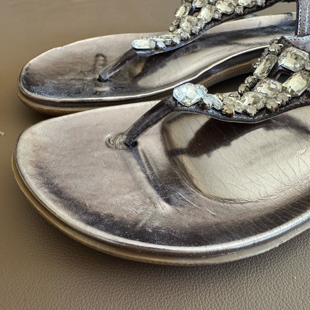 Embellished Sandals with Rhinestones - Picture 5 of 7